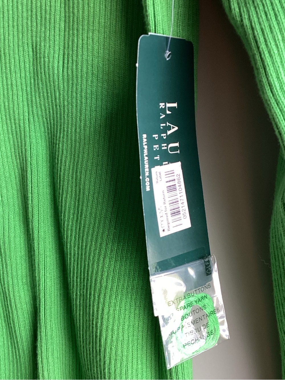 Lauren Ralph Lauren Green Ribbed Turtleneck Sweater lime green - Picture 7 of 7